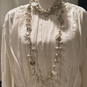 Elegant Silver and Pearl Necklace